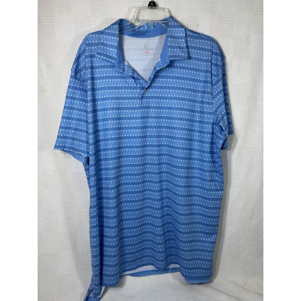 Southern Tide Driver Best Ball Performance Polo Size 2X Mens Blue